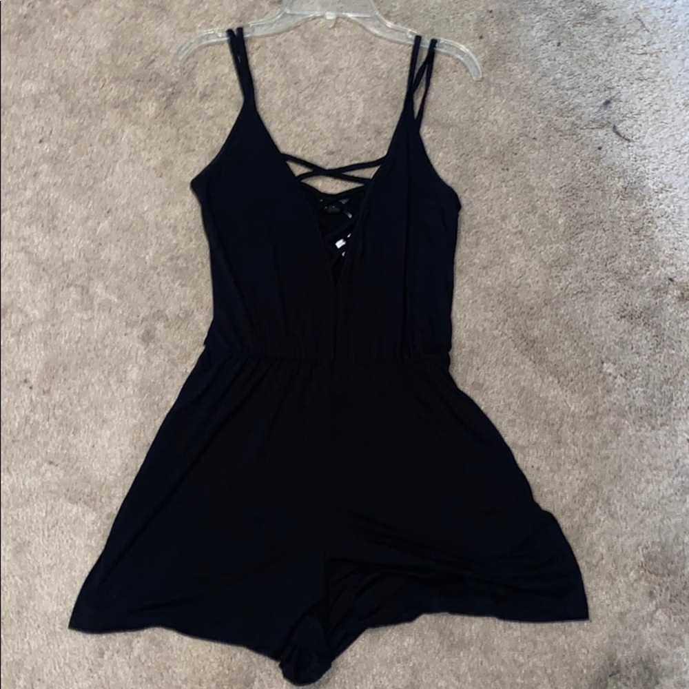 Topshop black cinched romper - Picture 1 of 6